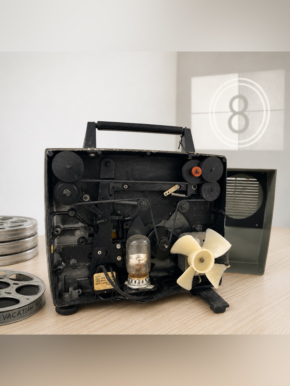 Vintage GAF AnscoVision 188 Dual 8mm Super 8 Movie Projector 438-M2 USA
